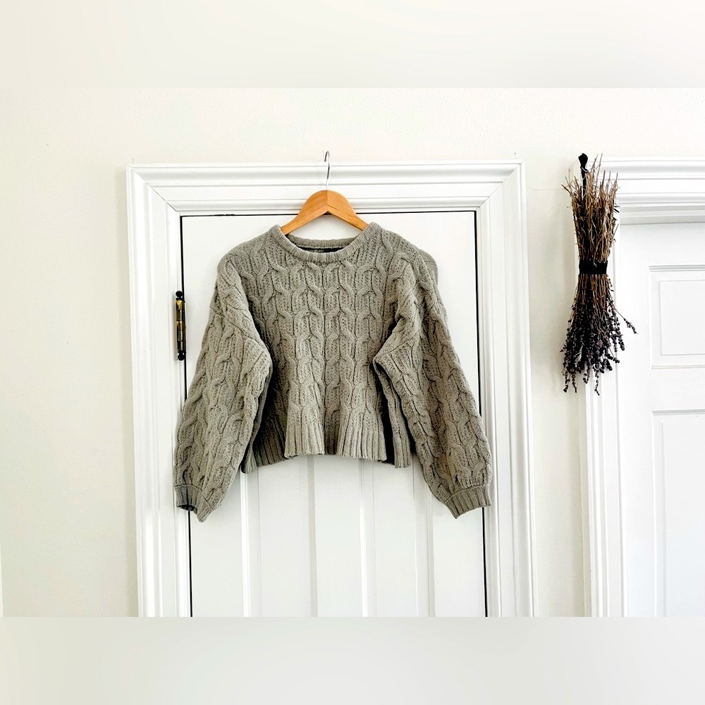 moon & madison Sage Green Knitted Sweater